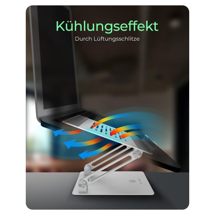 ICY BOX IB-NH300 Soporte para Ordenador Portátil hasta 17" Plata Aluminio 5