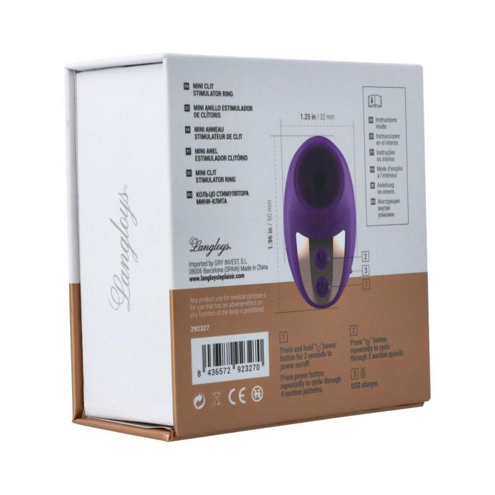 Succionador de Clítoris Langloys HERA  Morado 1