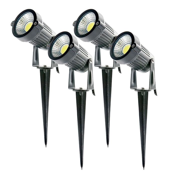 Pack 4 Focos LED Pincho Jardín 5W 450Lm 6000ºK 40.000H [SL-SL-C10-5W-CW-PK4-AP] 1