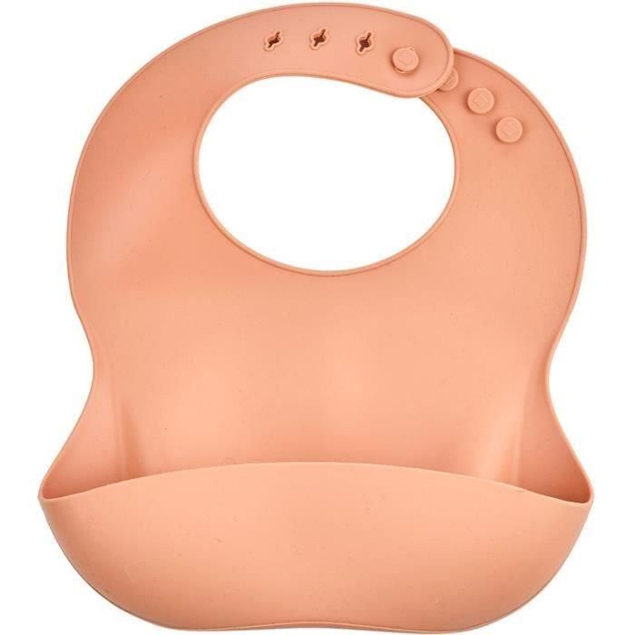 Thermobaby AAAMG56716 - Set de 2 Baberos de Silicona: Verde Cactus y Melocotón 2