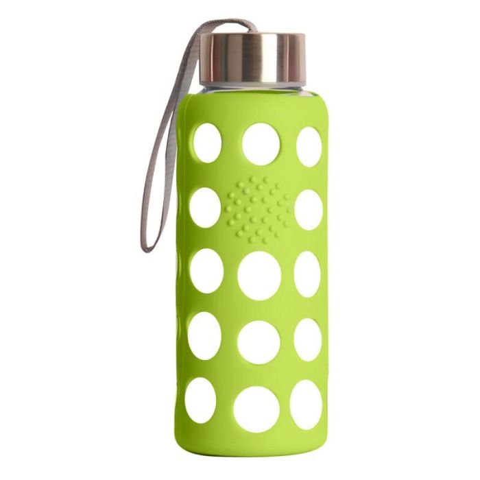 Botella Reutilizable 300 Ml Silicona Verde