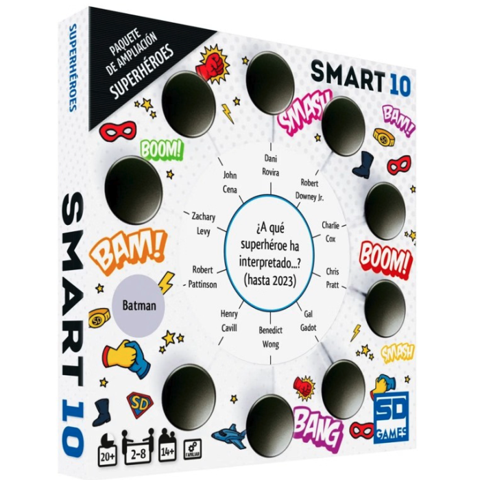 SD GAMES Smart 10 Expansion Superheroes Juego Español +14 Años 2-8 Jugadores 20 Minutos