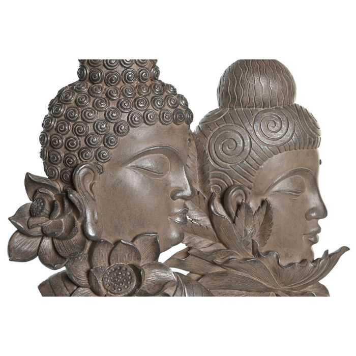 Figura Oriental DKD Home Decor Marron Negro 8 x 42 x 23 cm (2 Unidades) 1