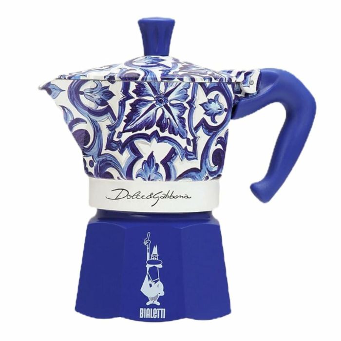 Cafetera Italiana Bialetti MOKA D&G Azul Acero Inoxidable 4 Tazas 2 Cafetera Italiana Bialetti MOKA D&G Azul Acero Inoxidable 4 Tazas 2
