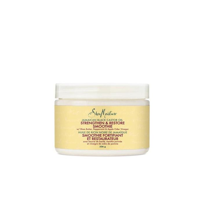 Shea Moisture Jamaican Black Castor Oil Strengthen & Restore Smoothie - Crema de peinado para rizos, 326g Shea Moisture Jamaican Black Castor Oil Strengthen & Restore Smoothie - Crema de peinado para rizos, 326g
