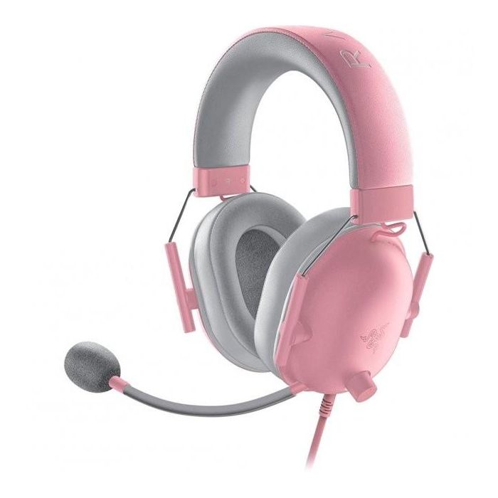 Razer BlackShark V2 X Auriculares Gaming con Micrófono Alámbrico Rosa - Sonido Envolvente Virtual 7.1 para PC/MAC