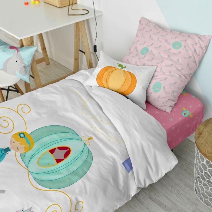 Juego de funda nórdica HappyFriday Mr Fox Pumpkin Multicolor Cama de 80 2 Piezas 3