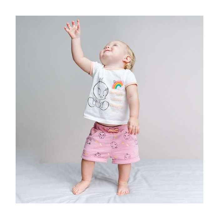 Conjunto de Ropa Looney Tunes Rosa 9 Meses 3