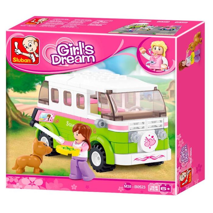 Sluban Furgoneta M38-B0523, Camión de Juguete con 158 Piezas y Personaje, +6 Años 2