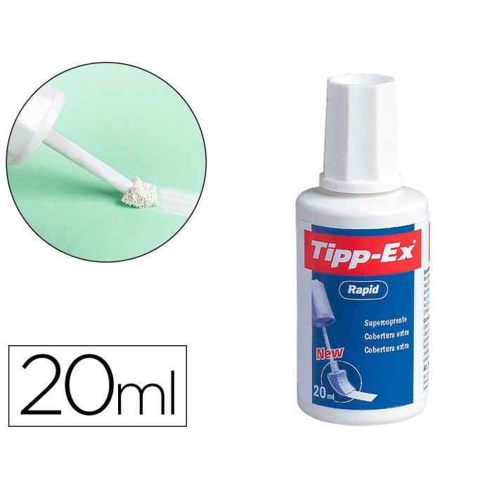 Tipp-Ex Corrector Líquido Rapid Bote 20 mL Caja 10 Ud