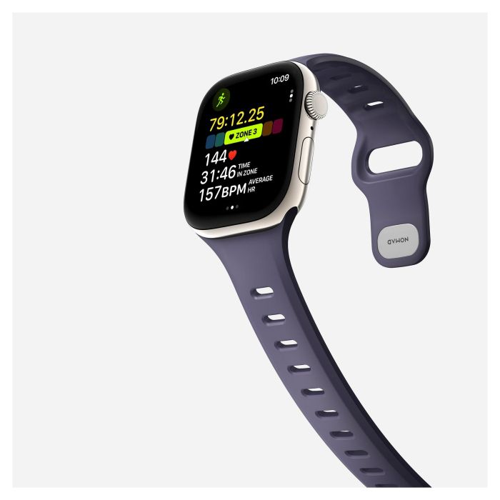 Nomad Tempo Band - Correa de Caucho para Apple Watch 41mm/42mm, Color Púrpura Dusk, Ajustable y Resistente al Agua 6