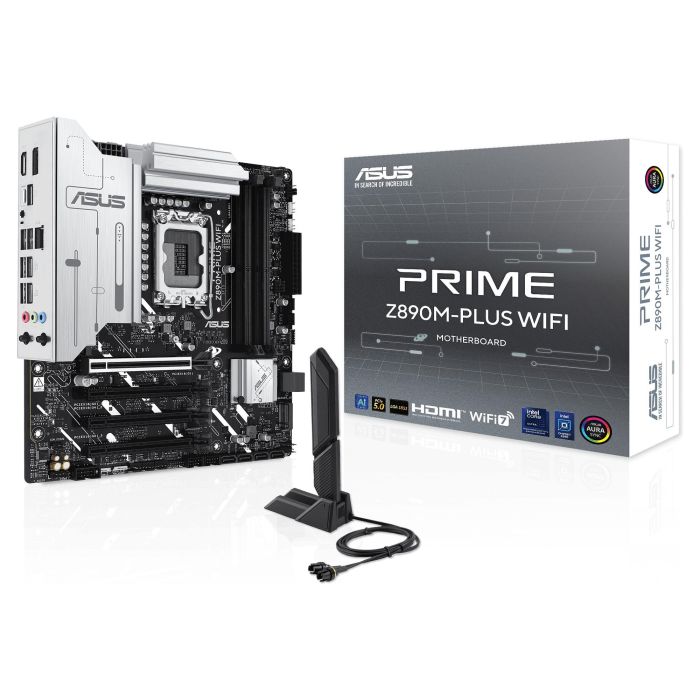 ASUS Z890M-Plus Wifi Placa Base para PC, Intel LGA 1851, DDR5, Wi-Fi 7 (802.11be), Factor de Forma micro ATX ASUS Z890M-Plus Wifi Placa Base para PC, Intel LGA 1851, DDR5, Wi-Fi 7 (802.11be), Factor de Forma micro ATX