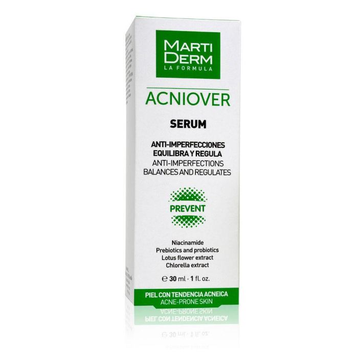 MartiDerm ACNIOVER Sérum 30 ml para piel con acné, seborregulador y matificante