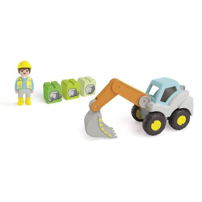 Playmobil 71684 Pala Excavadora Junior, juguete con brazo móvil para obras de construcción y bloques, edad recomendada +12 meses 5