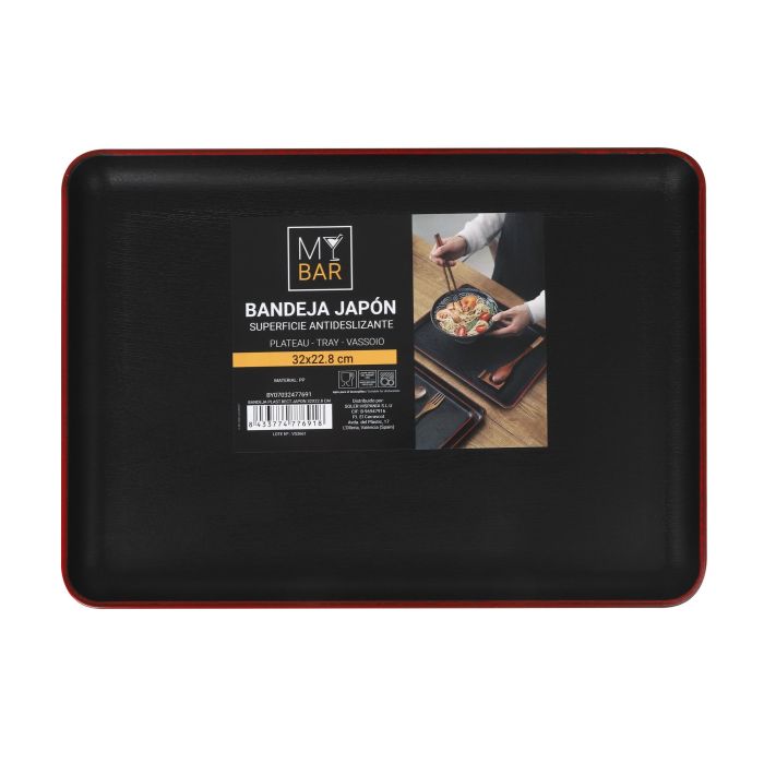 Bandeja de plástico rectangular My Bar 32x22.8 cm (12 Unidades) 1