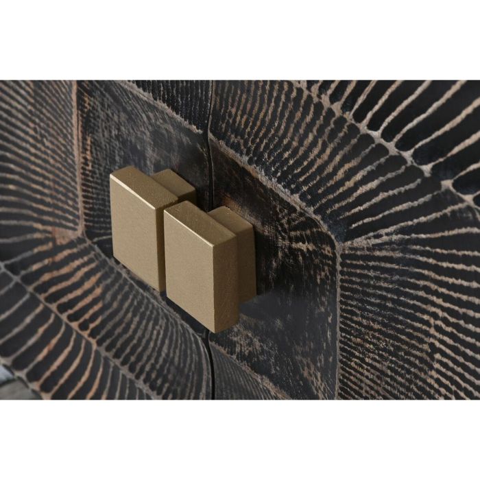 Mueble Tv Colonial DKD Home Decor Negro 40 x 50 x 160 cm 3 Mueble Tv Colonial DKD Home Decor Negro 40 x 50 x 160 cm 3