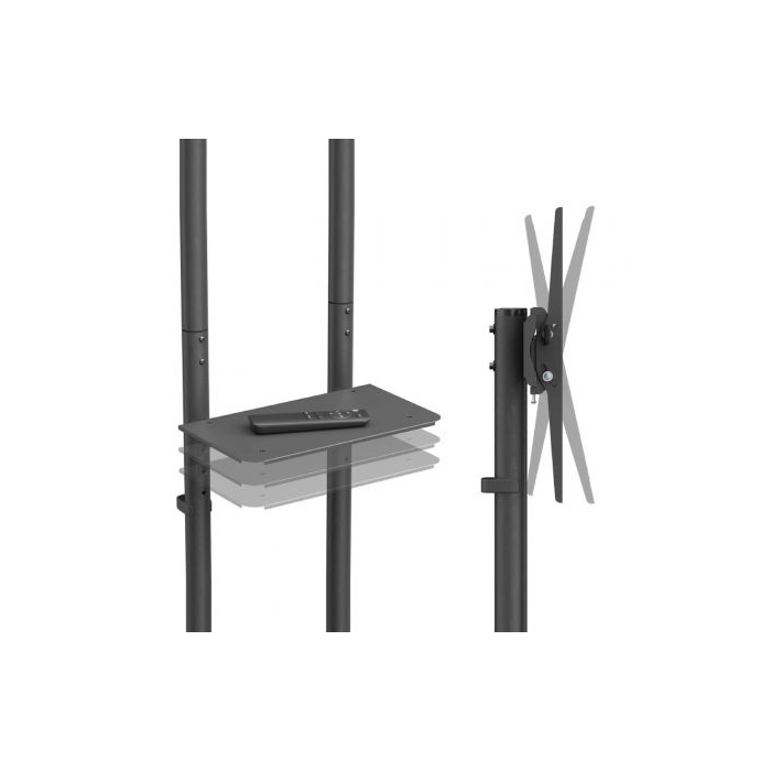 Soporte de Suelo Inclinable con Ruedas Aisens FT70TE-333 para TV 37"-70"/ hasta 45kg 3