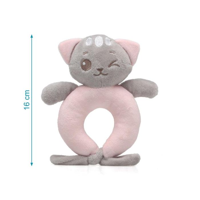 KioKids Sonajero Peluche Gatito Rosa para Bebés +3 Meses | Juguete Suave y Blandito para Desarrollo Sensorial y Auditivo 3 KioKids Sonajero Peluche Gatito Rosa para Bebés +3 Meses | Juguete Suave y Blandito para Desarrollo Sensorial y Auditivo 3