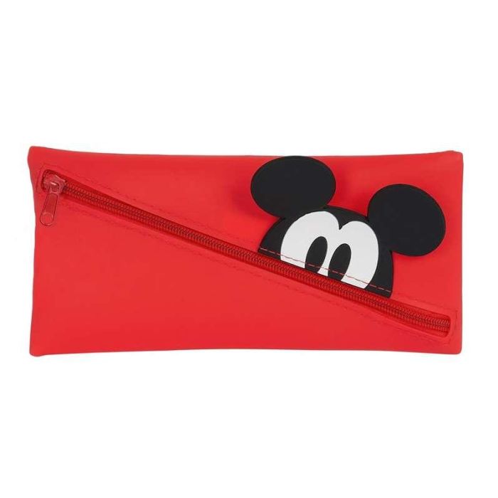 Bolso Escolar Portatodo Safta Silicona Caritas Mickey Mouse 10x230x110 mm