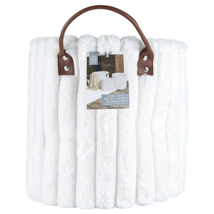 Juego De 3 Cestas Efecto Pelo Home Deco Factory 2