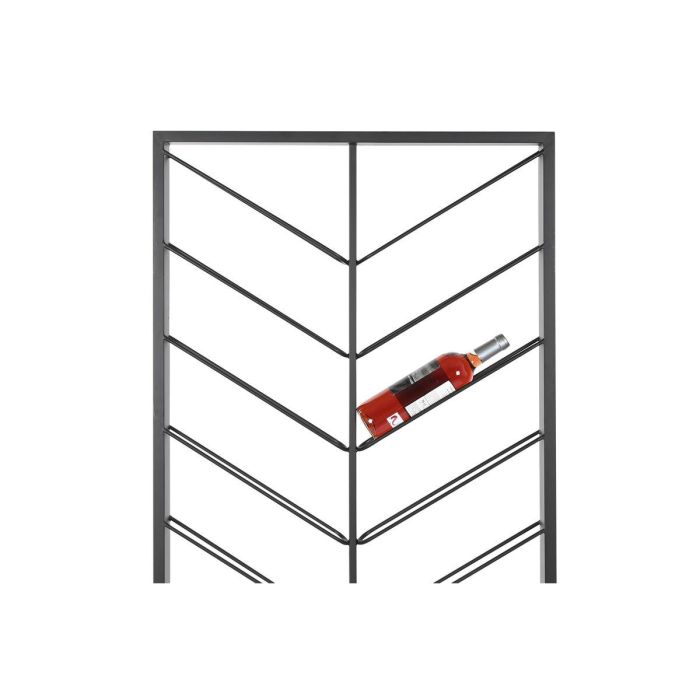 DKD Home Decor Botellero Loft de Pared para 16 Botellas - Estantería de Metal Negro 160x70x6 cm 4