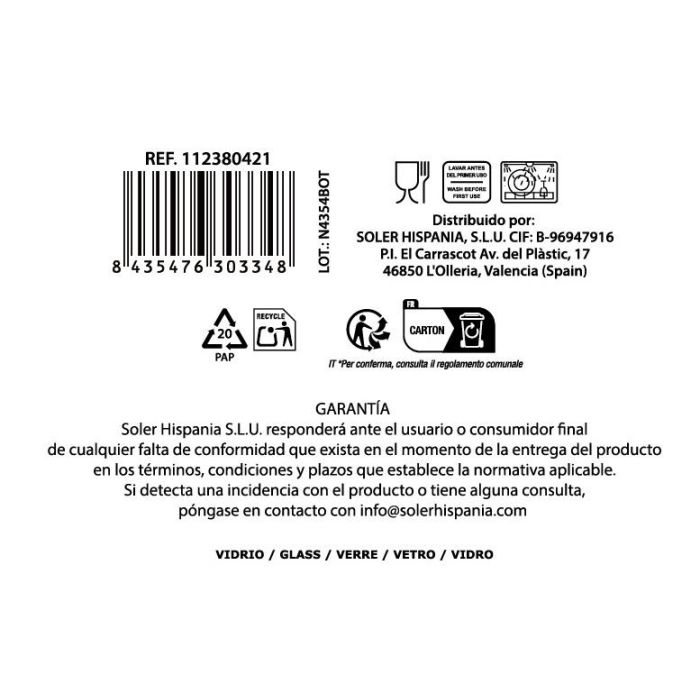 Copa Ariza 330 ml - La Mediterranea (24 Unidades) 2 Copa Ariza 330 ml - La Mediterranea (24 Unidades) 2