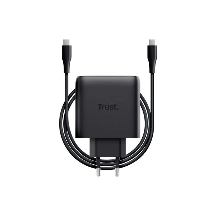 Trust Maxo Cargador de Pared GaN 65W USB-C, 1xUSB-C, Incluye Cable USB-C, 25523