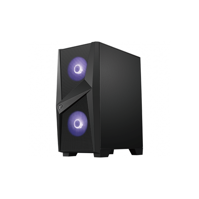 MSI MAG FORGE 100M Caja de PC Midi Tower Negra con Iluminación RGB y 2x USB 3.2 2