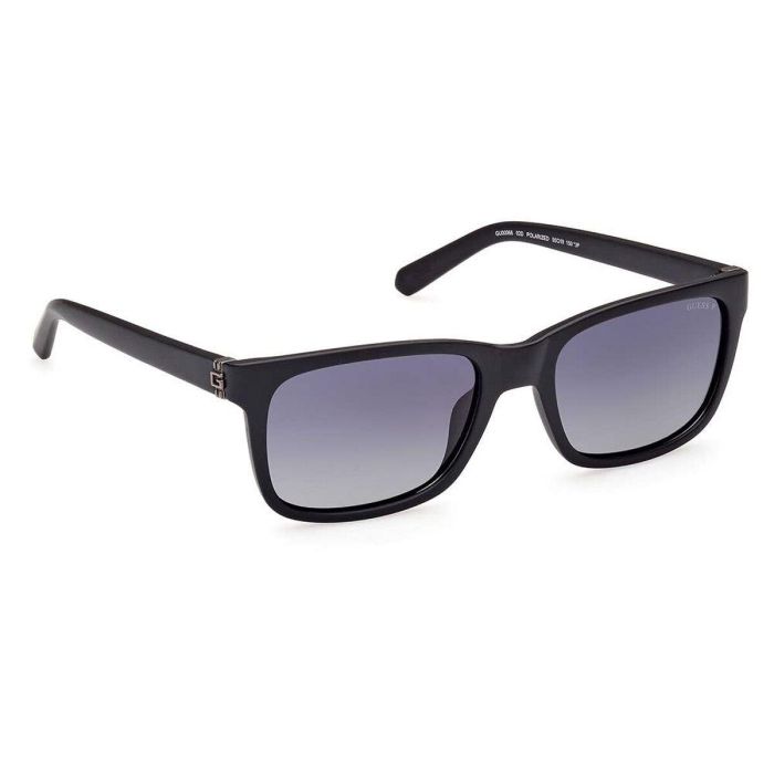Guess GU00066 02D Gafas de Sol para Hombre Rectangulares Polarizadas Negro Mate Cristales Humo 55mm 19mm 150mm 2