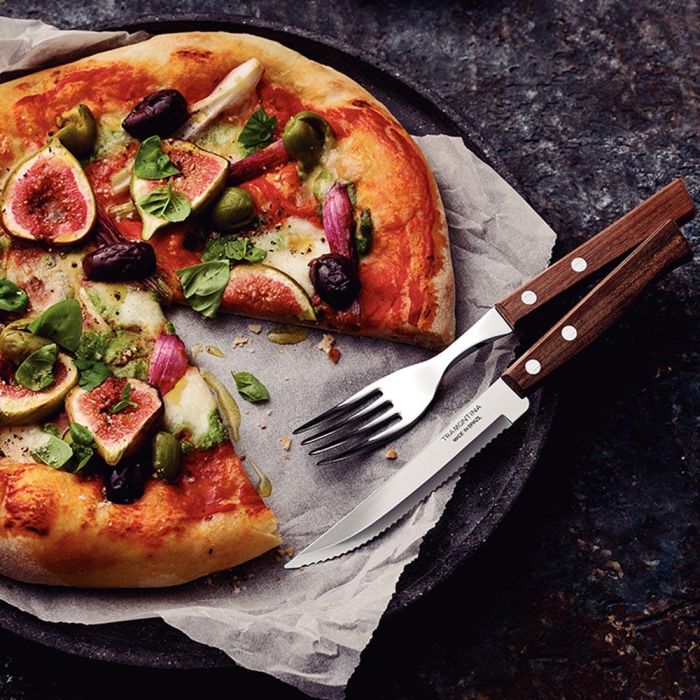 Tramontina Juego para Asado Tradicional 12 Piezas Acero Inoxidable Mangos Madera Oscura 2 Tramontina Juego para Asado Tradicional 12 Piezas Acero Inoxidable Mangos Madera Oscura 2