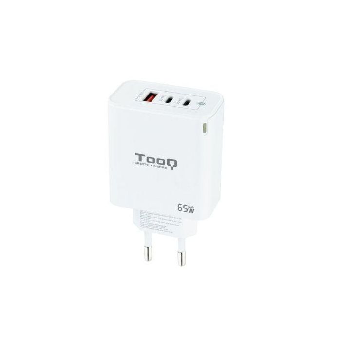 TOOQ CARGADOR DE PARED GaN 2USB-C/PD + USB-A/QC 65W 0 TOOQ CARGADOR DE PARED GaN 2USB-C/PD + USB-A/QC 65W 0