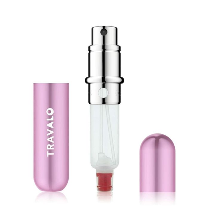Travalo Classic HD #Pink Atomizador Spray Recargable de Perfume Unisex para Viaje 5 ml, Botella Portátil sin Vidrio con Sistema U-Change 2 Travalo Classic HD #Pink Atomizador Spray Recargable de Perfume Unisex para Viaje 5 ml, Botella Portátil sin Vidrio con Sistema U-Change 2