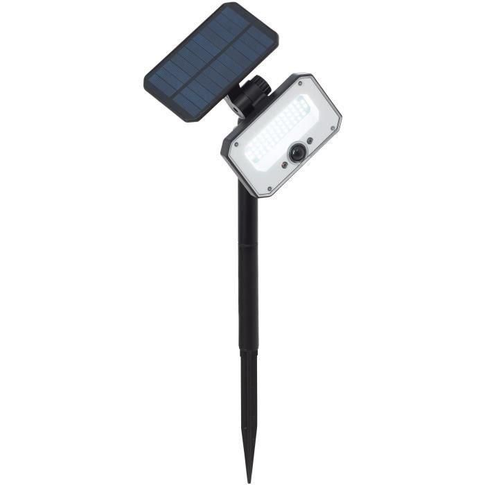 Foco exterior - BRILLIANT - JOPLIN - LED y solar - Detector - Plástico y vidrio - 4 W - Negro 5