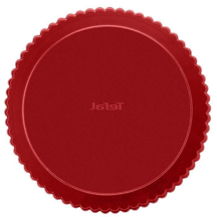 TEFAL Molde para pastel Delibake en acero - Ø 30 cm - Rojo y gris - Fondo desmontable 2