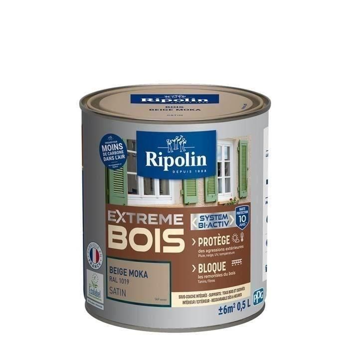 RIPOLIN Pintura para Madera Satinada Alta Protección 10 años que Protege y Magnifica tu Madera - Beige Moca