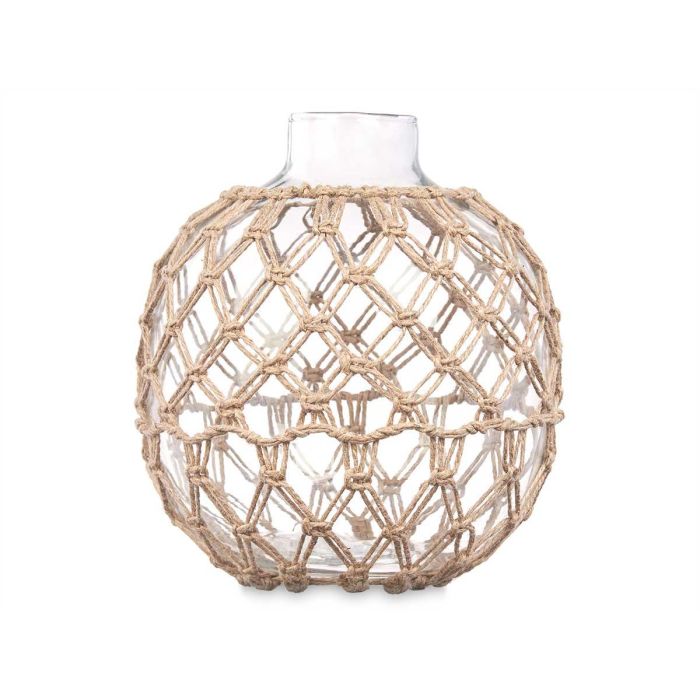 Esfera Vidrio Cuerda Natural Grd Giftdecor 21X23CM (4 Unidades) 1 Esfera Vidrio Cuerda Natural Grd Giftdecor 21X23CM (4 Unidades) 1