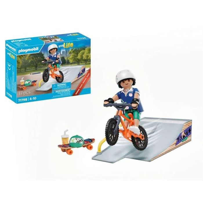 Snowboarder con rampa playmobil 2