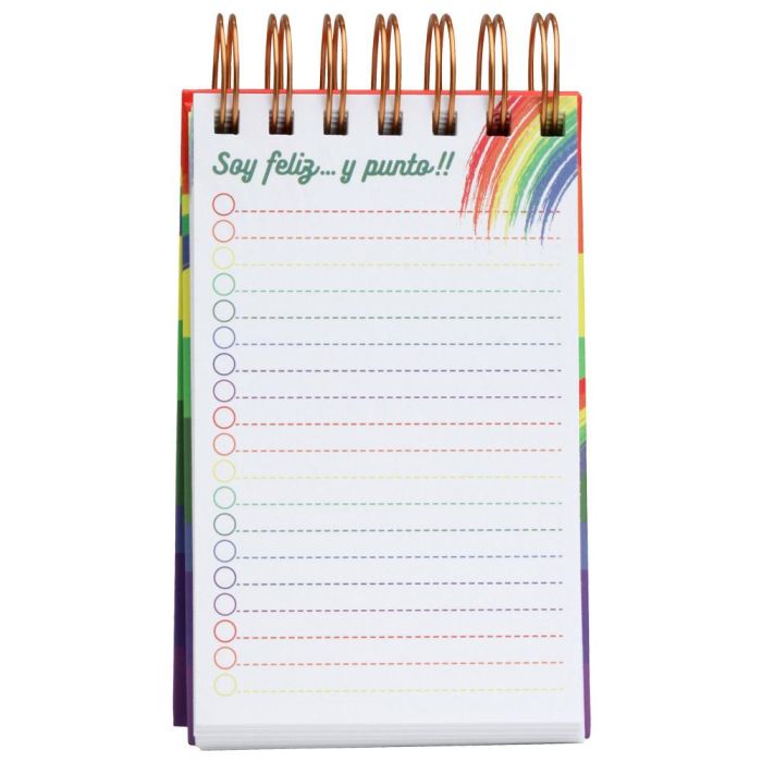 CMP General Libreta Con Espiral A6 Arcoiris, 150 Páginas a Color, Tapas Duras, 9.5x3 cm 1
