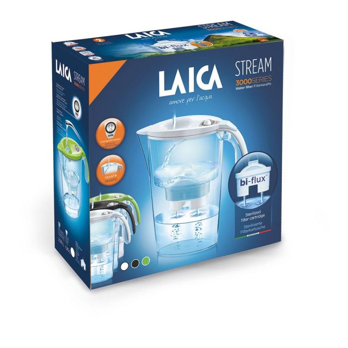 Laica Jarra filtrante Stream 2,3 l verde con 2 filtros bi-flux 1 Laica Jarra filtrante Stream 2,3 l verde con 2 filtros bi-flux 1