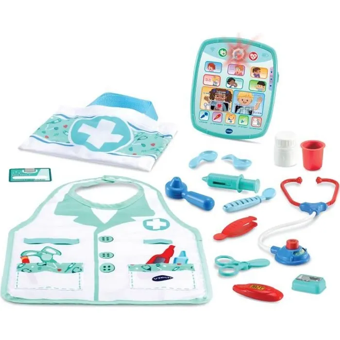 Vtech 1,2,3 Imitame Kit de aprendiz de médico electrónico Juguete de simulación para niños 0 Vtech 1,2,3 Imitame Kit de aprendiz de médico electrónico Juguete de simulación para niños 0