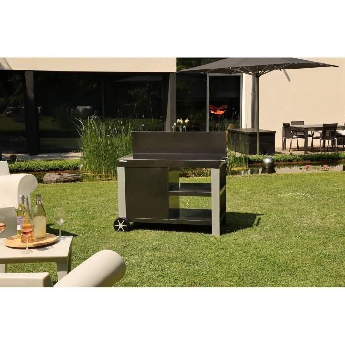 Carrito de servicio - COOK'IN GARDEN - Nova 110 - Con salpicadero - 100% metal 1 Carrito de servicio - COOK'IN GARDEN - Nova 110 - Con salpicadero - 100% metal 1