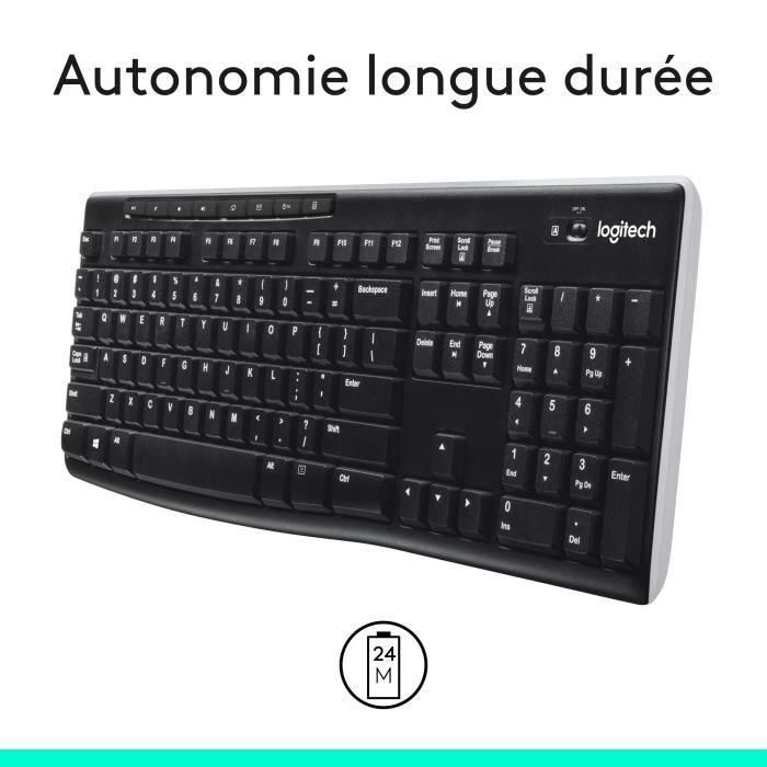 Teclado Logitech K270 Wireless Frances 2 Teclado Logitech K270 Wireless Frances 2