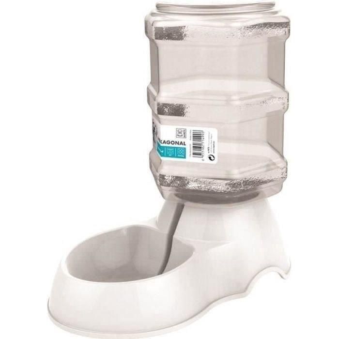 Dispensador de agua hexagonal M-PETS - 3500ml - Blanco - Para perros Dispensador de agua hexagonal M-PETS - 3500ml - Blanco - Para perros