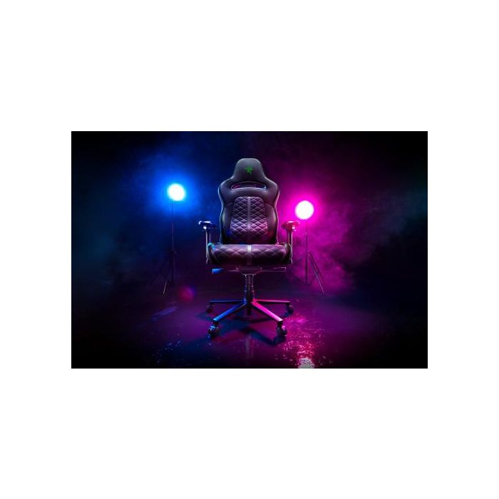 Razer Enki Silla para videojuegos de PC, Asiento acolchado, Negro/Azul, Respaldo ajustable, Reposabrazos 4D - RZ38-03720100-R3G1 4 Razer Enki Silla para videojuegos de PC, Asiento acolchado, Negro/Azul, Respaldo ajustable, Reposabrazos 4D - RZ38-03720100-R3G1 4