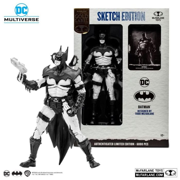 Mcfarlane Toys DC Multiverse 7In Batman by Todd Mcfarlane Line Art Gold Label NYCC 4
