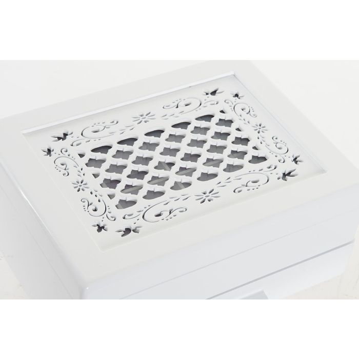Joyero Romantico DKD Home Decor Blanco Lila 16 x 9 x 21 cm (2 Unidades) 3 Joyero Romantico DKD Home Decor Blanco Lila 16 x 9 x 21 cm (2 Unidades) 3