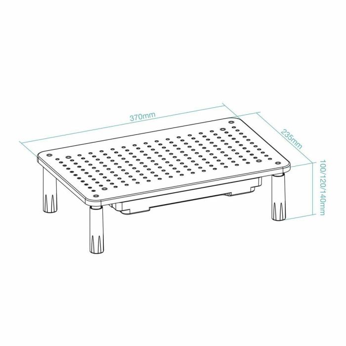 TooQ TQMR087 Soporte Elevador Multiusos para Monitor y Portátil con Cajón Negro Ergonómico Altura Ajustable hasta 20kg 10 TooQ TQMR087 Soporte Elevador Multiusos para Monitor y Portátil con Cajón Negro Ergonómico Altura Ajustable hasta 20kg 10