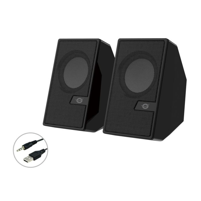 CONCEPTRONIC ALTAVOCES 2.0 6W COLOR NEGRO JACK 3.5" Y BLUETOOTH ALIMENTACION USB 3