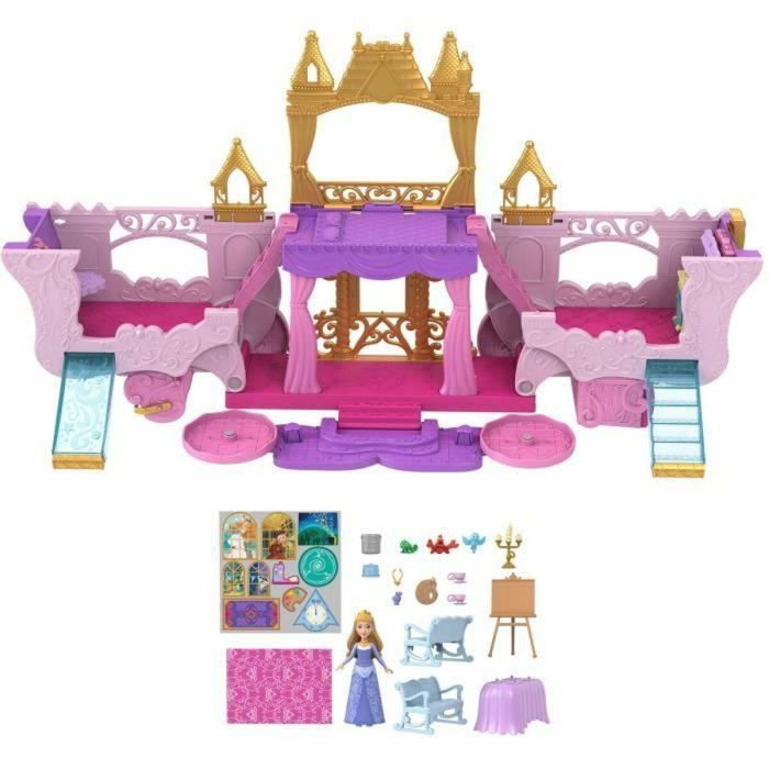 Disney Princess HWX17 Muñeca Aurora: Set con Caleche y Castillo en Caja 5