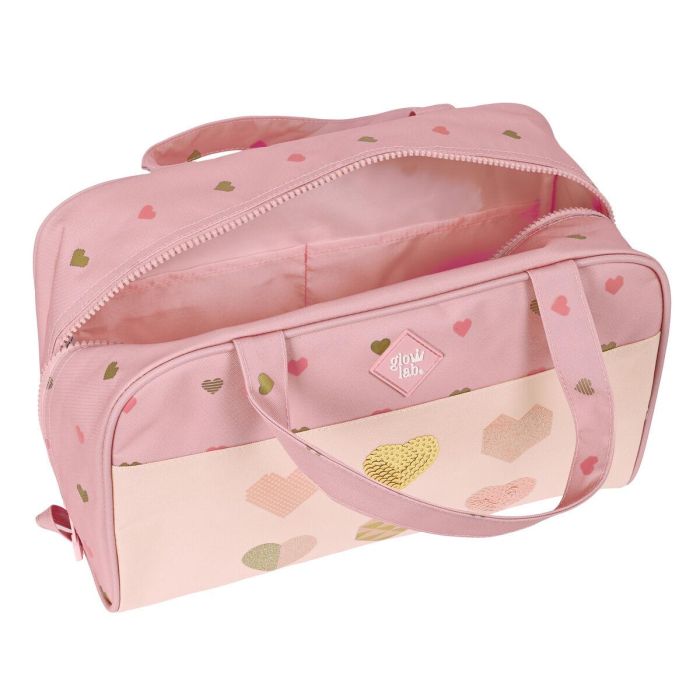 Neceser Escolar Glow Lab Hearts Rosa 31 x 14 x 19 cm 4 Neceser Escolar Glow Lab Hearts Rosa 31 x 14 x 19 cm 4